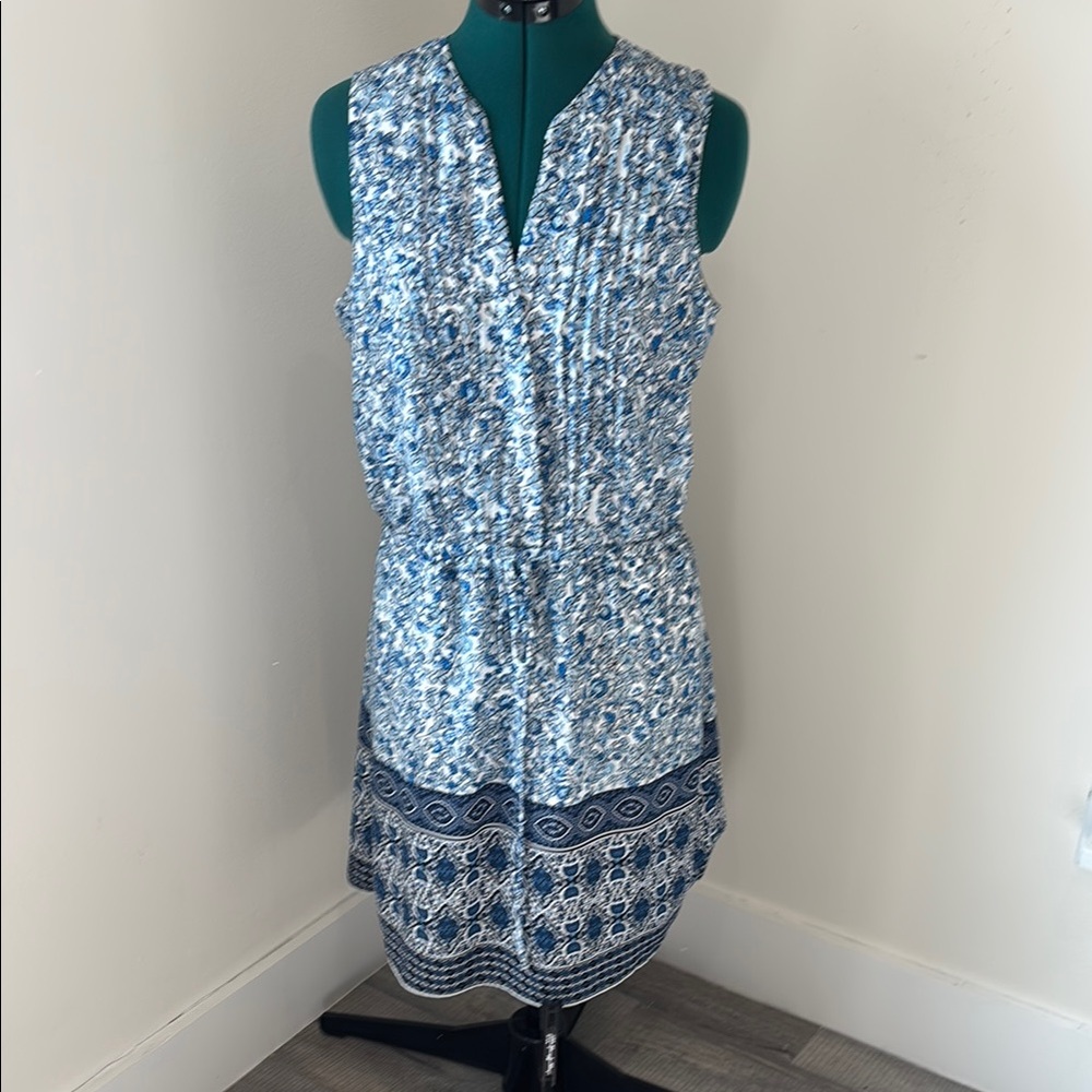 GAP Blue and White Midi Dress